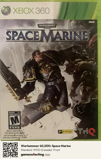 Warhammer 40,000: Space Marine Xbox 360, Canada box front