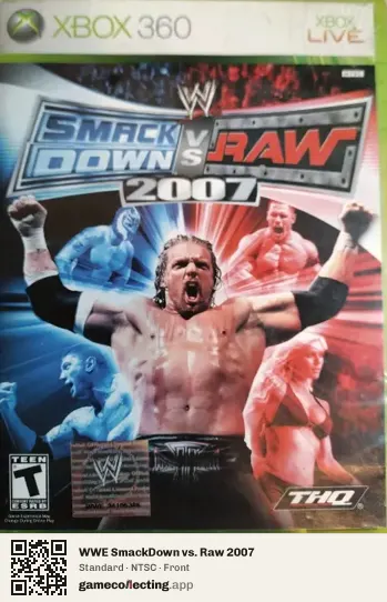 WWE SmackDown vs. Raw 2007 Xbox 360, NTSC box front