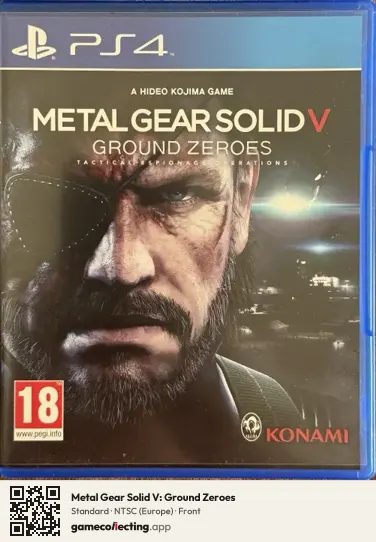 Metal Gear Solid V: Ground Zeroes PlayStation 4, Europe box front
