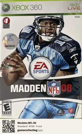 Madden NFL 08 Xbox 360, NTSC box front