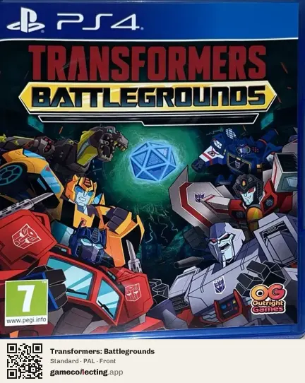 Transformers: Battlegrounds PlayStation 4, PAL box front