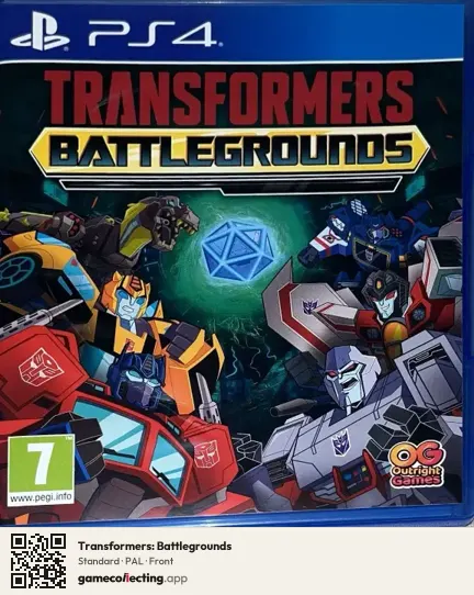 Transformers: Battlegrounds PlayStation 4, PAL box front