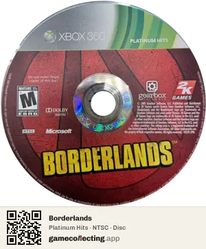 Borderlands Xbox 360, NTSC disc