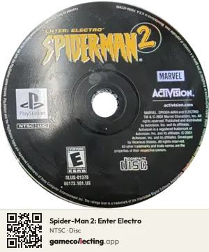 Spider-Man 2: Enter Electro PlayStation, NTSC disc