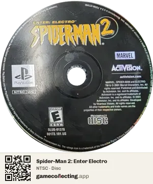 Spider-Man 2: Enter Electro PlayStation, NTSC disc