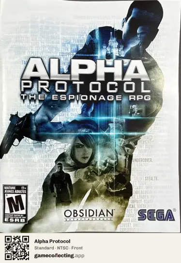 Alpha Protocol PlayStation 3, NTSC box front