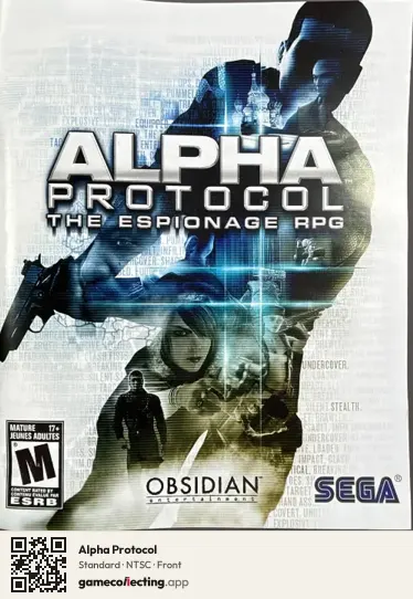 Alpha Protocol PlayStation 3, NTSC box front