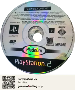 Formula One 05 PlayStation 2, PAL disc