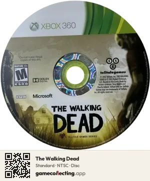 The Walking Dead Xbox 360, NTSC disc