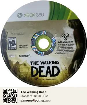 The Walking Dead Xbox 360, NTSC disc