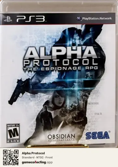 Alpha Protocol PlayStation 3, NTSC box front