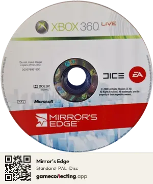 Mirror's Edge Xbox 360, PAL disc