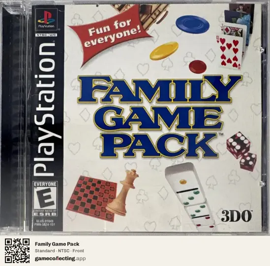 Family Game Pack PlayStation, NTSC box front