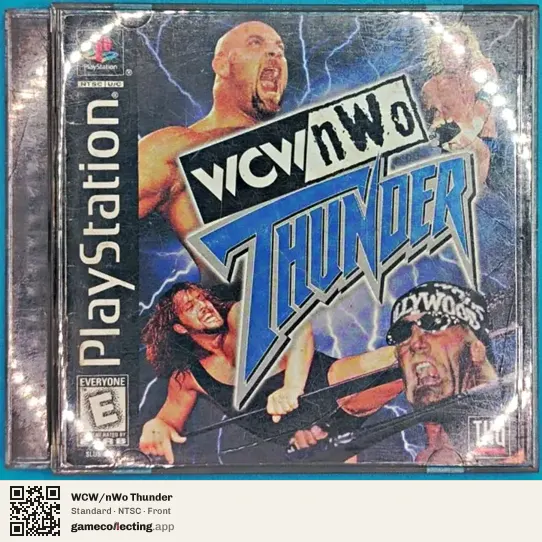 WCW/nWo Thunder PlayStation, NTSC box front