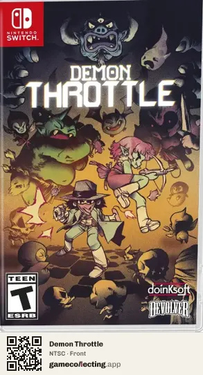 Demon Throttle Nintendo Switch, NTSC box front