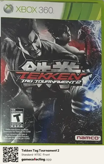 Tekken Tag Tournament 2 Xbox 360, NTSC box front
