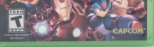 Marvel vs. Capcom: Infinite, the ESRB box on its front
