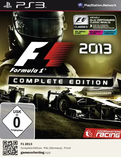 F1 2013 PlayStation 3, Germany box front