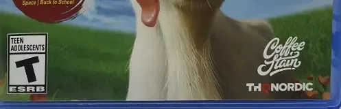 Goat Simulator Remastered, the ESRB box on its front