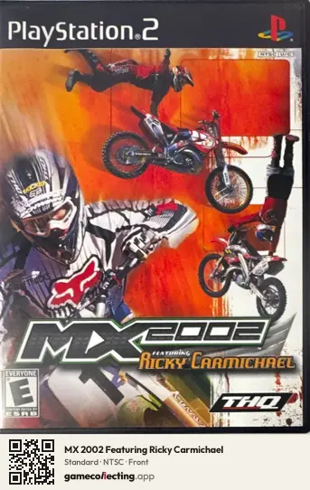 MX 2002 Featuring Ricky Carmichael PlayStation 2, NTSC box front