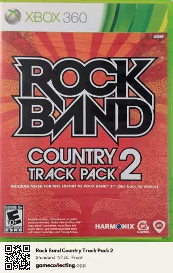 Rock Band Country Track Pack 2 Xbox 360, NTSC box front