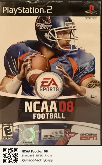 NCAA Football 08 PlayStation 2, NTSC box front
