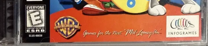 Bugs Bunny Lost in Time, the ESRB box on its front
