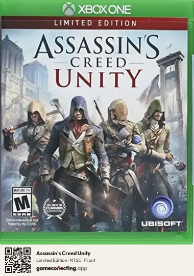 Assassin's Creed Unity Xbox One, NTSC box front