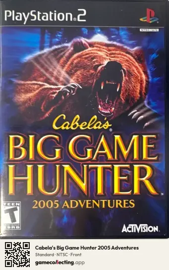 Cabela's Big Game Hunter 2005 Adventures PlayStation 2, NTSC box front