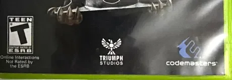 Overlord, the ESRB box on its front