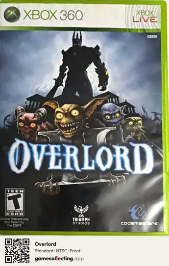 Overlord Xbox 360, NTSC box front