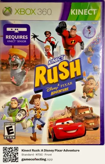 Kinect Rush: A Disney Pixar Adventure Xbox 360, NTSC box front