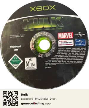 Hulk Xbox, PAL disc