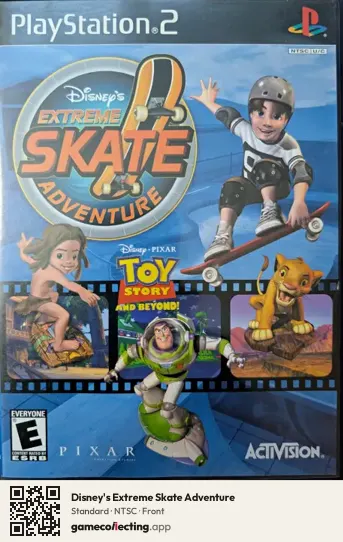 Disney's Extreme Skate Adventure PlayStation 2, NTSC box front