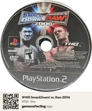 WWE SmackDown! vs. Raw 2006 PlayStation 2, NTSC disc