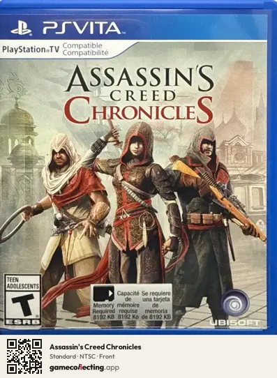 Assassin's Creed Chronicles PlayStation Vita, NTSC box front
