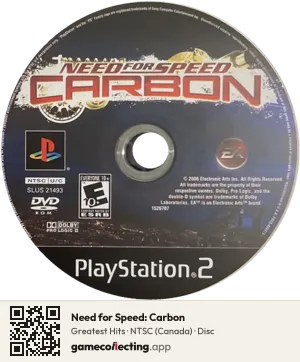 Need for Speed: Carbon PlayStation 2, NTSC disc