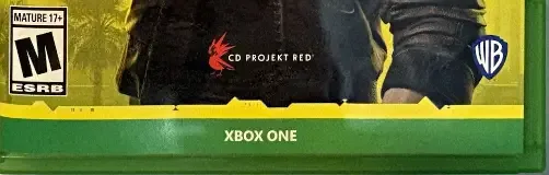 Cyberpunk 2077, the ESRB box on its front