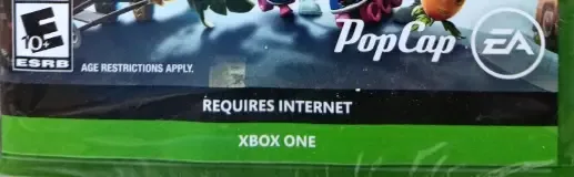 Plants vs. Zombies: Battle for Neighborville, the ESRB box on its front