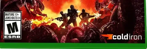 Aliens: Fireteam Elite, the ESRB box on its front