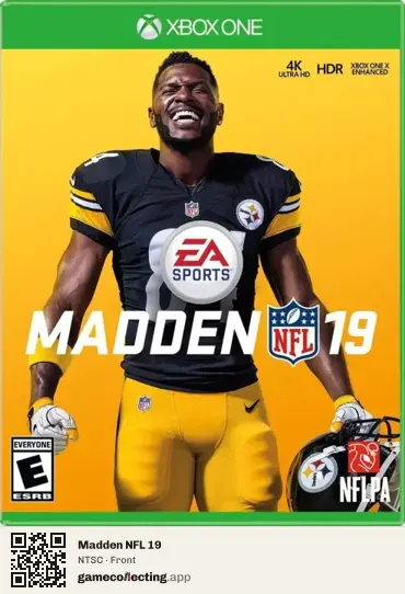 Madden NFL 19 Xbox One, NTSC box front
