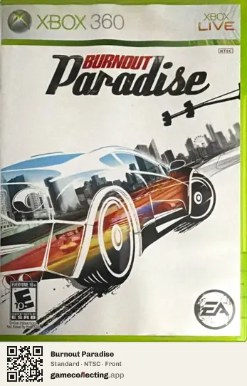 Burnout Paradise Xbox 360, NTSC box front