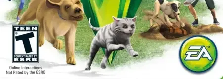The Sims 3: Pets, the ESRB box on its front