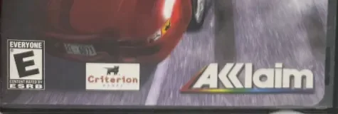 Burnout, the ESRB box on its front