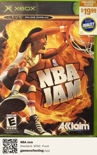 NBA Jam Xbox, NTSC box front