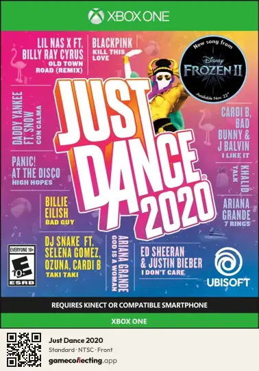 Just Dance 2020 Xbox One, NTSC box front