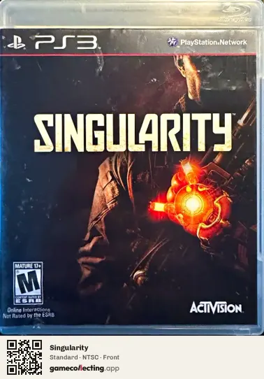 Singularity PlayStation 3, NTSC box front