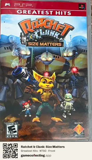 Ratchet & Clank: Size Matters PlayStation Portable, NTSC box front