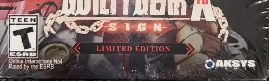 Guilty Gear Xrd: Sign, the ESRB box on its front