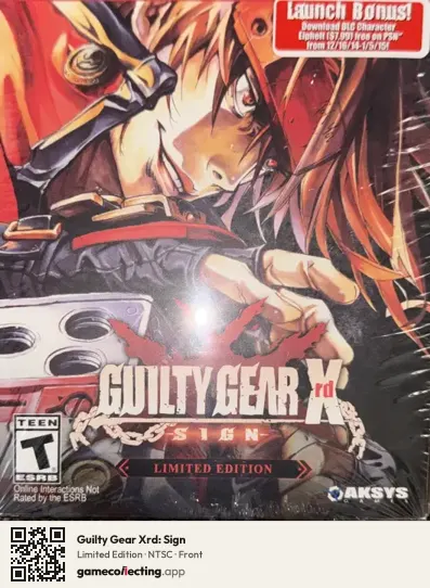 Guilty Gear Xrd: Sign PlayStation 3, NTSC box front